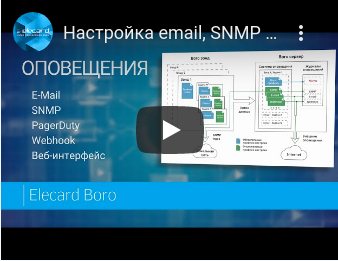 Настройка email, SNMP и Webhook